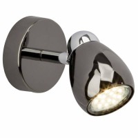 Brilliant Milano Σποτ 1φωτο Σε Χρώμιο Και Μαύρο Χρώμα LED G21710/76