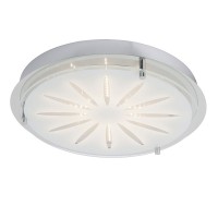 Brilliant Cathleen Πλαφονιέρα LED 15W Σε Χρώμιο Και Λευκό Χρώμα G94163/15