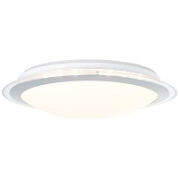 Brilliant Dinos Πλαφονιέρα LED 24W Σε Ασημί Και Λευκό Χρώμα G97040/58